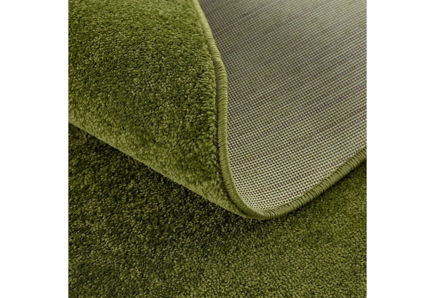 Teppich SANAT Uni Grün Rund 120cm Kurzflor - Bild 3