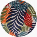 SANAT Floral Outdoor Teppich Bunt Rund 120cm Bild 1