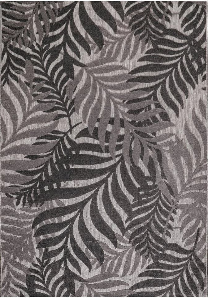 SANAT Floral Outdoor Teppich Grau Florales Design In- und Outdoor