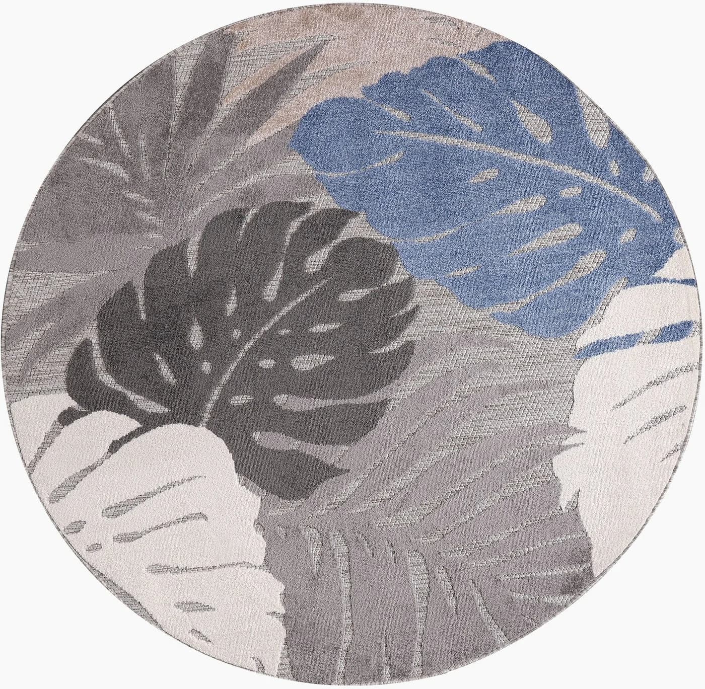 SANAT Floral Outdoor Teppich Beige Rund 150cm