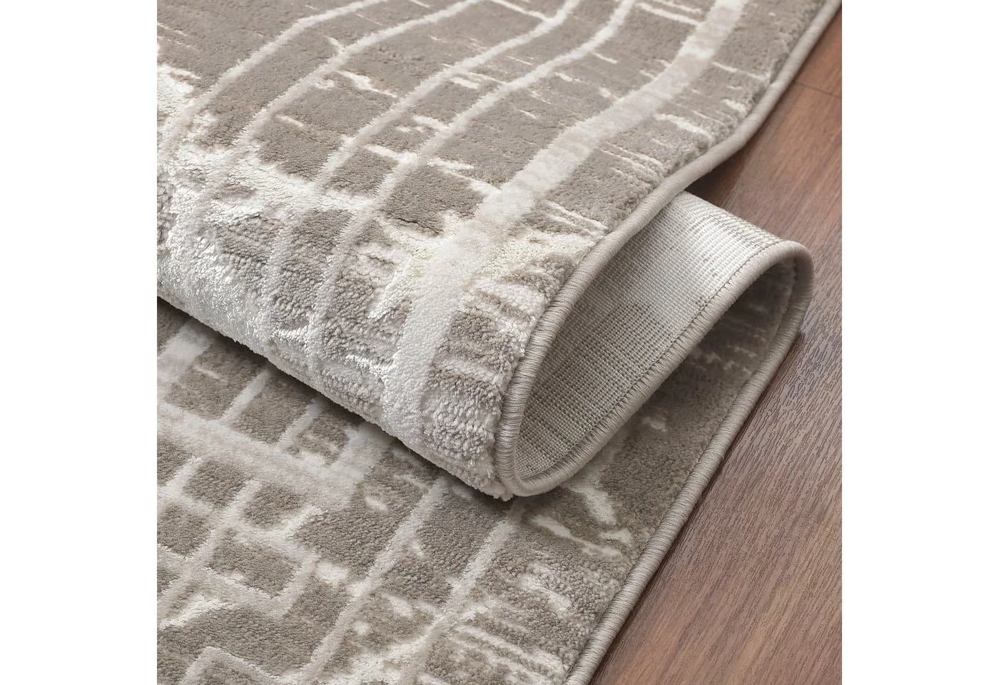 SANAT Harmony Teppich Dunkelbeige Gemustert Kurzflor 160x220cm