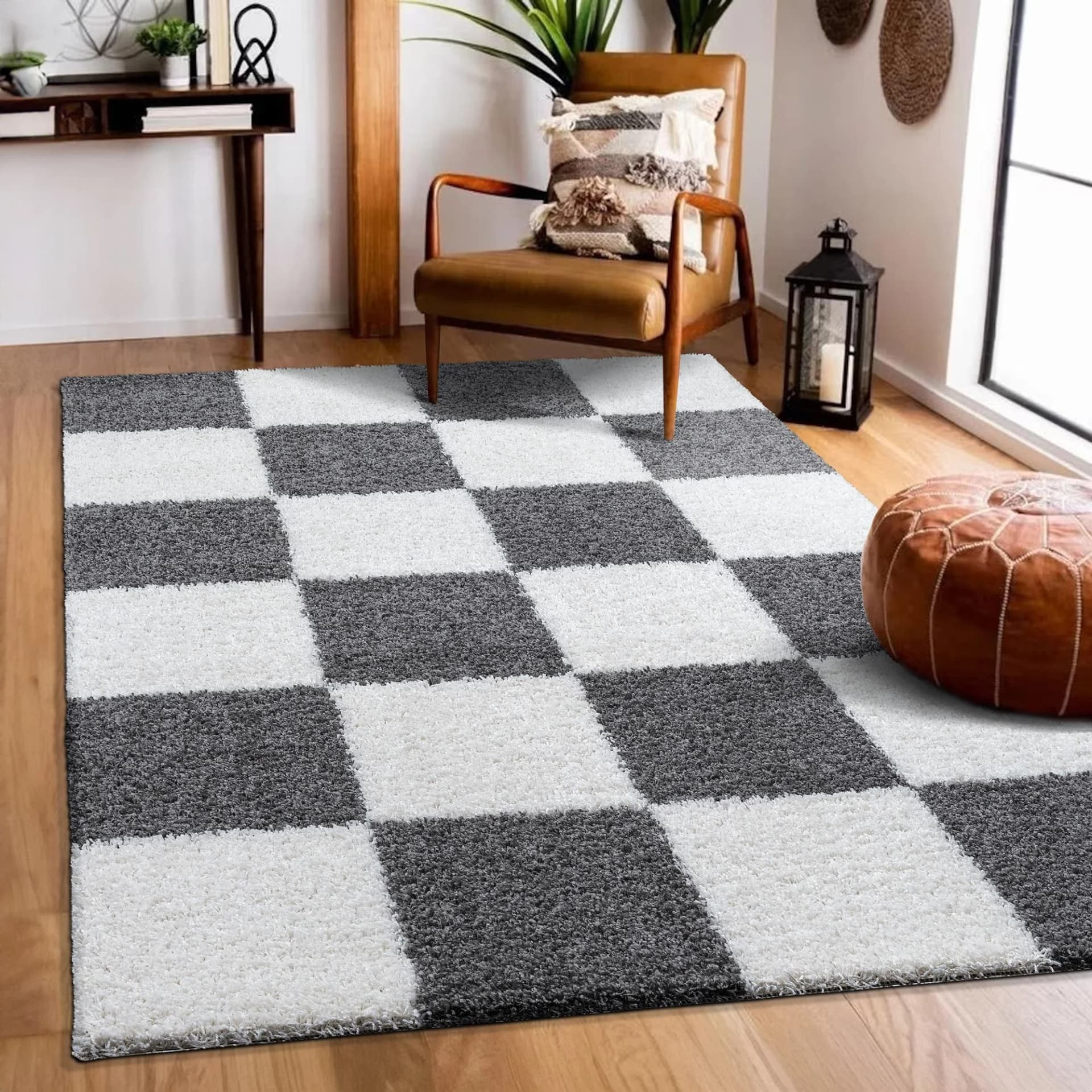 SANAT Teppich Milano 1250 Grau Hochflor Fußbodenheizung