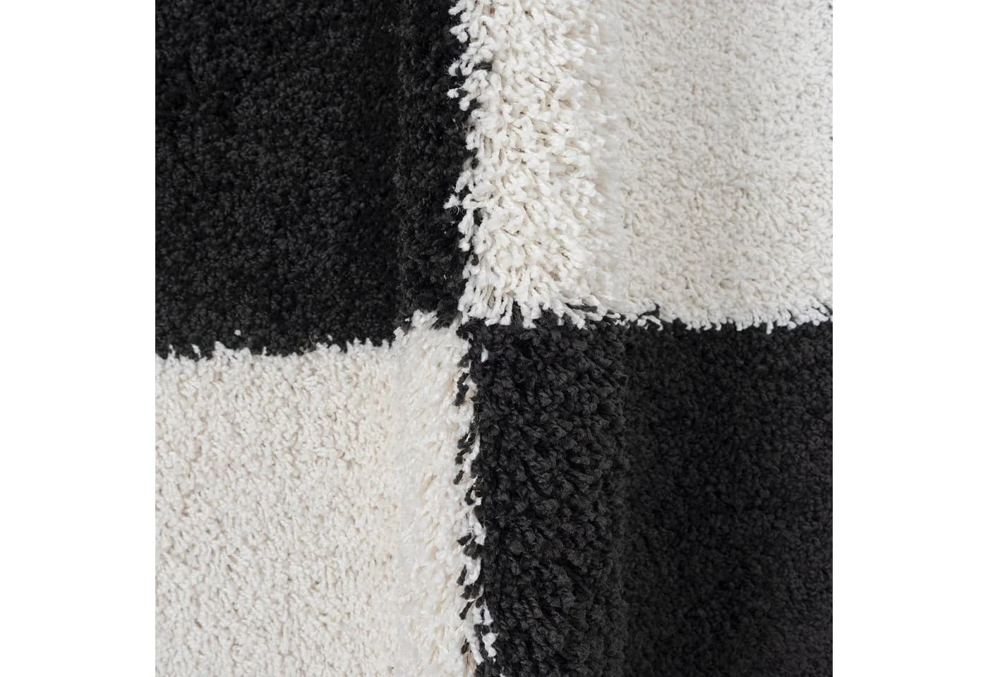 SANAT Hochflor-Teppich Milano 1250 Schwarz Rund - Bild 5