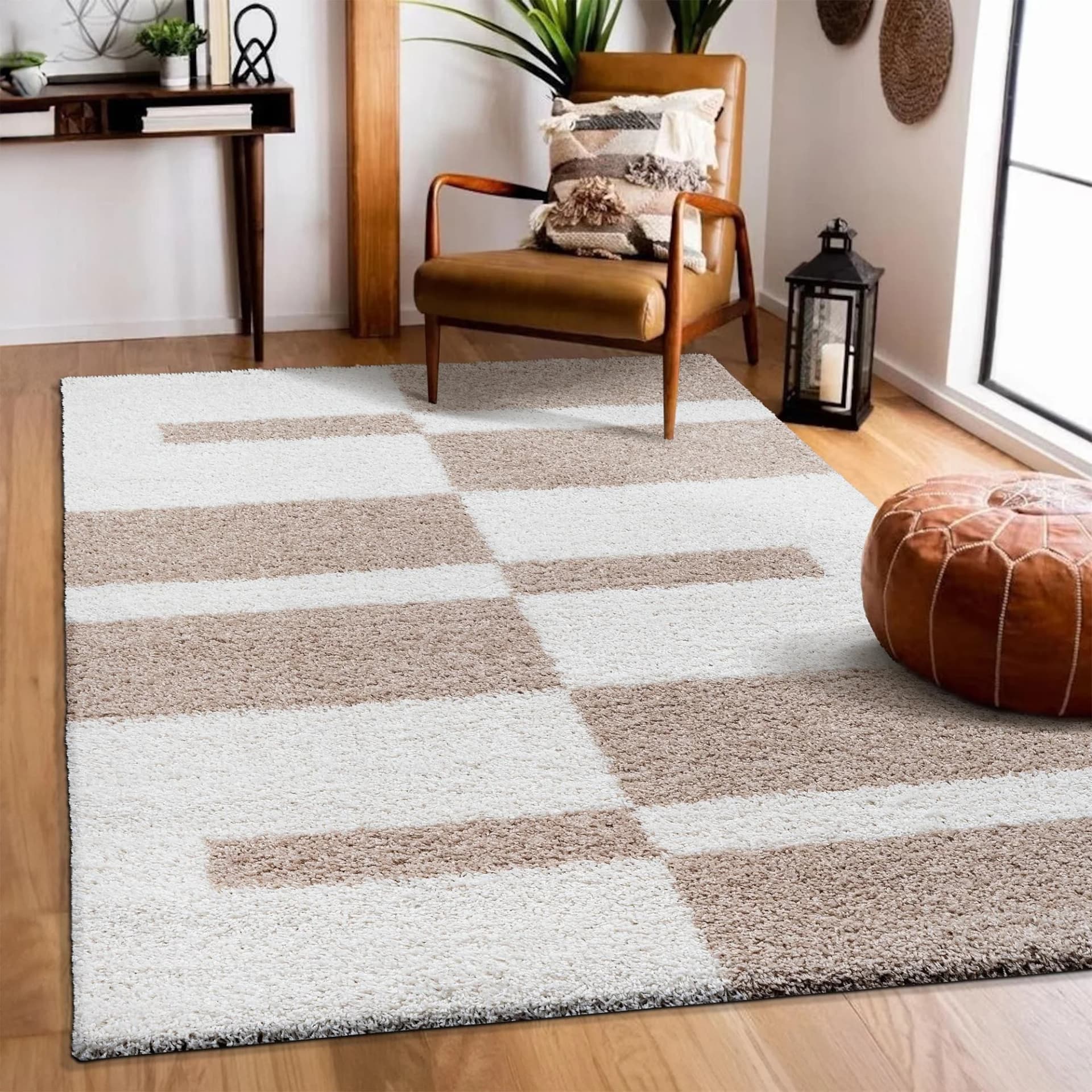 SANAT Hochflor-Teppich Milano 1254 Beige