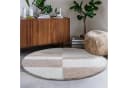 Sanat Hochflor-Teppich Milano Rund Beige Bild 2