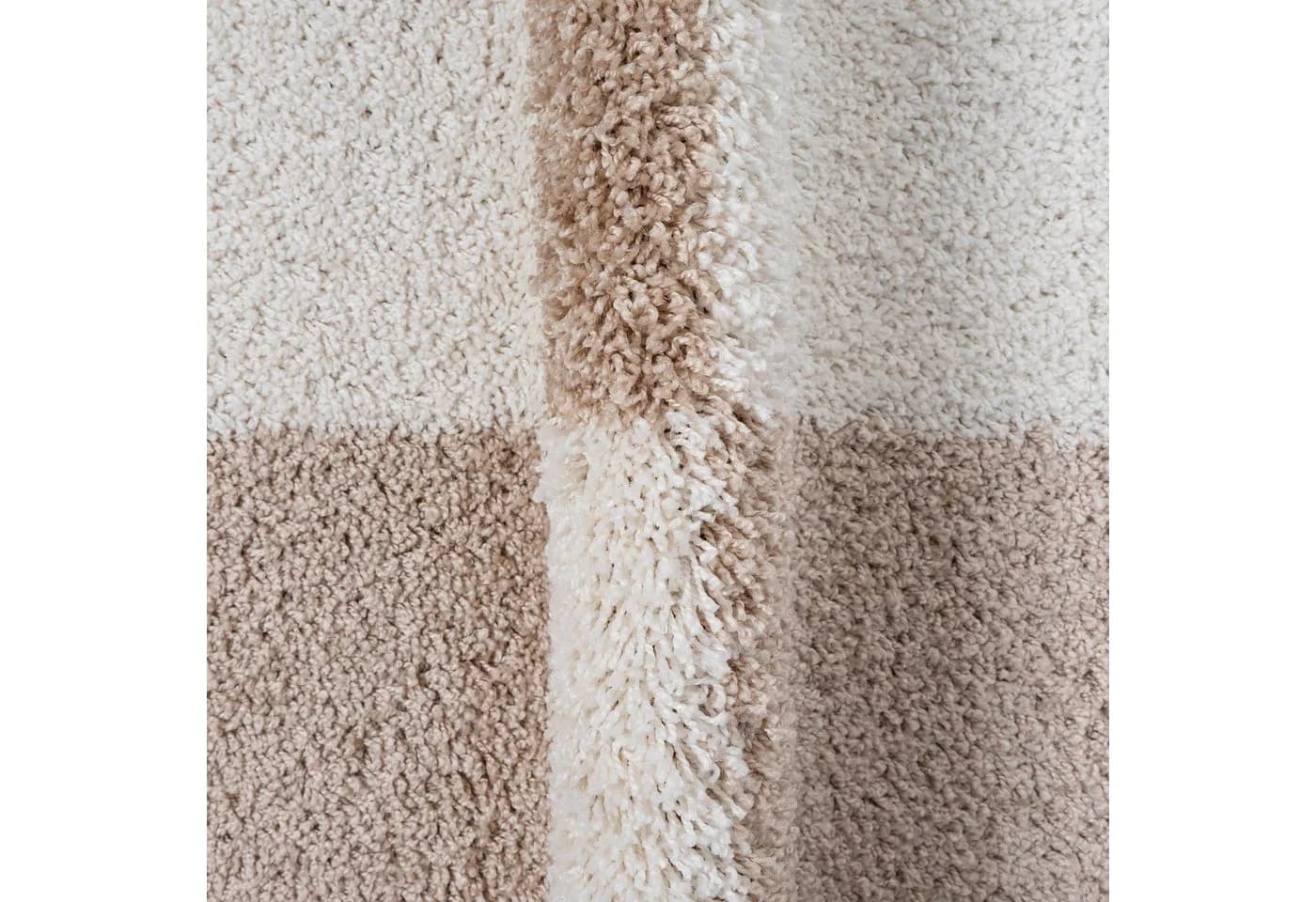 Sanat Hochflor-Teppich Milano Rund Beige - Bild 3