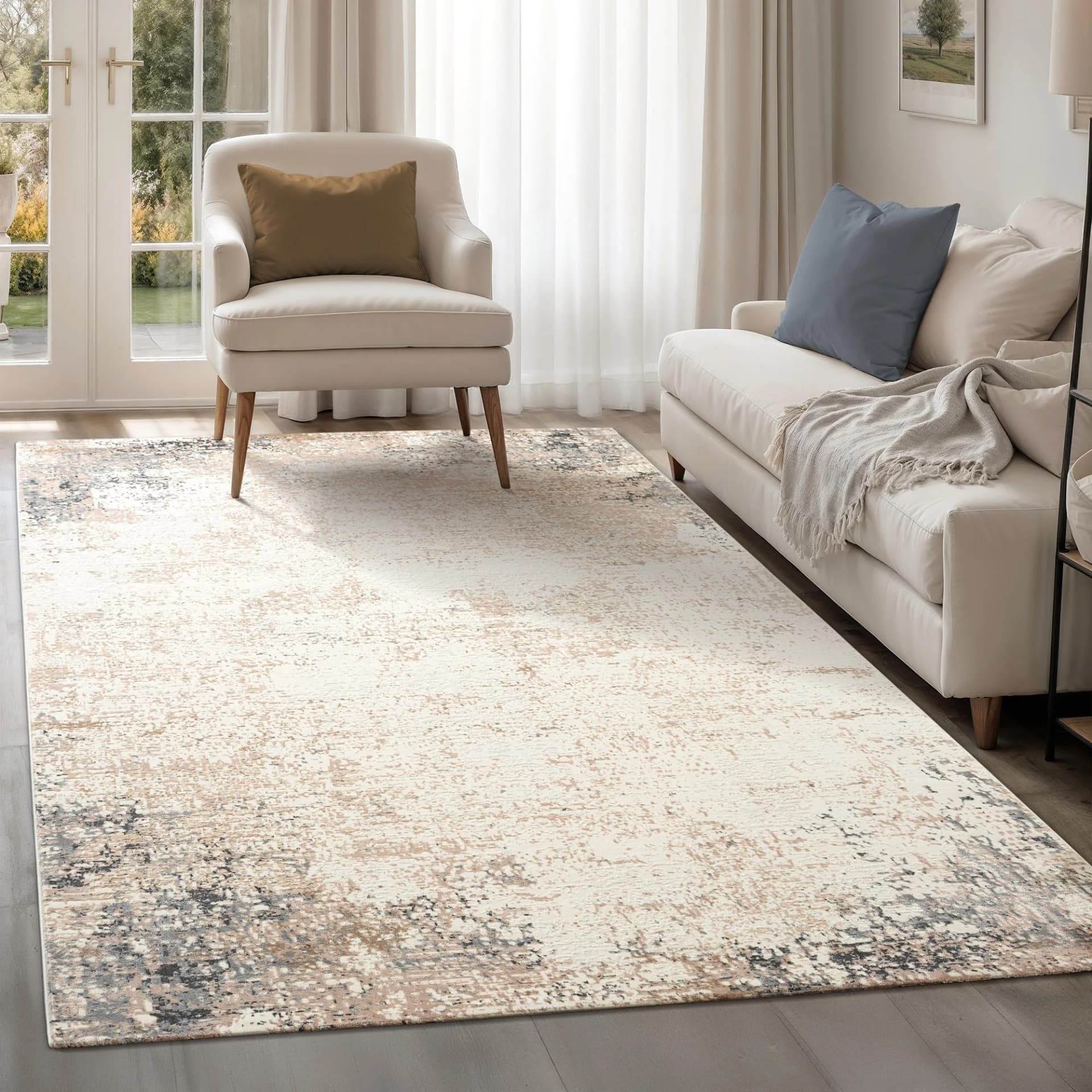 Teppich SANAT Hera 3405 Kurzflor Hellgrau