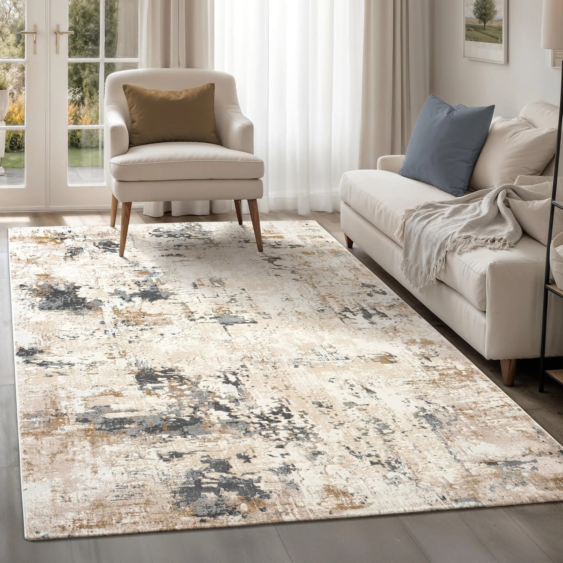 SANAT Teppich Hera 3406 Bunt Kurzflor Fußbodenheizung