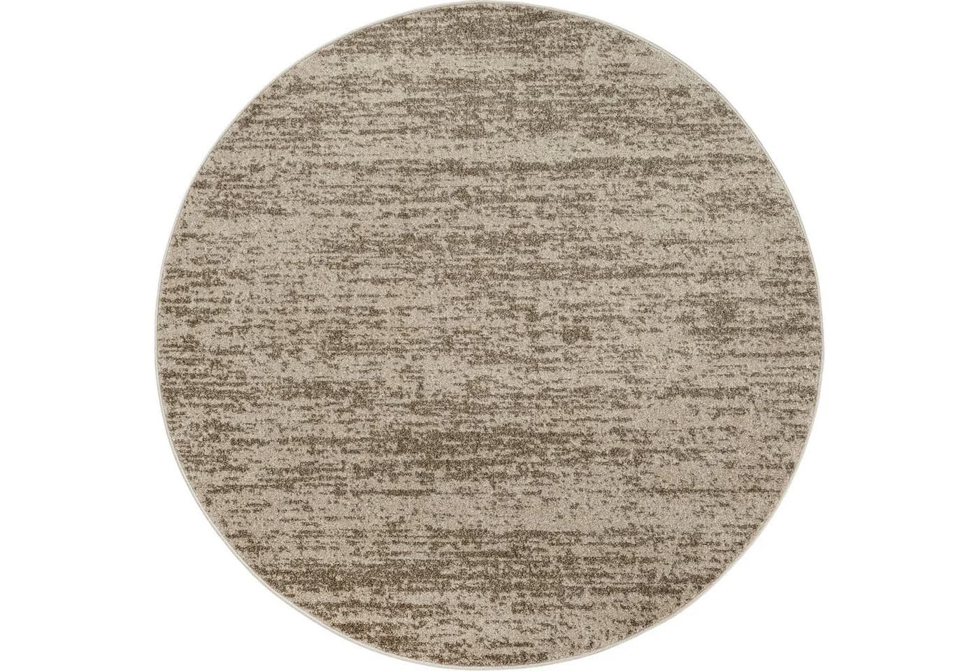 Teppich SANAT Oslo Rund Beige Kurzflor Fußbodenheizung