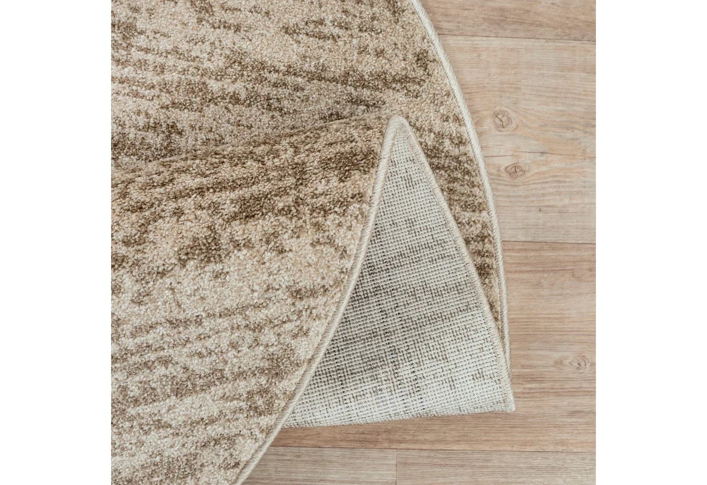 Teppich SANAT Oslo Beige Rund 150cm Retro Kurzflor - Bild 3