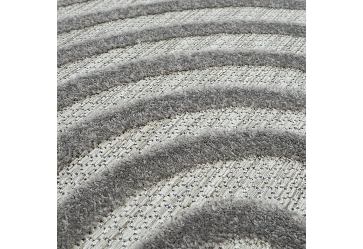 Teppich SANAT Berlin Grau Rund 200cm In- und Outdoor - Bild 5