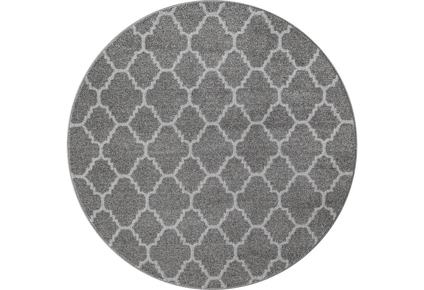 Sanat Teppich Boho 8202 Rund Kurzflor Robust Boho Scandic