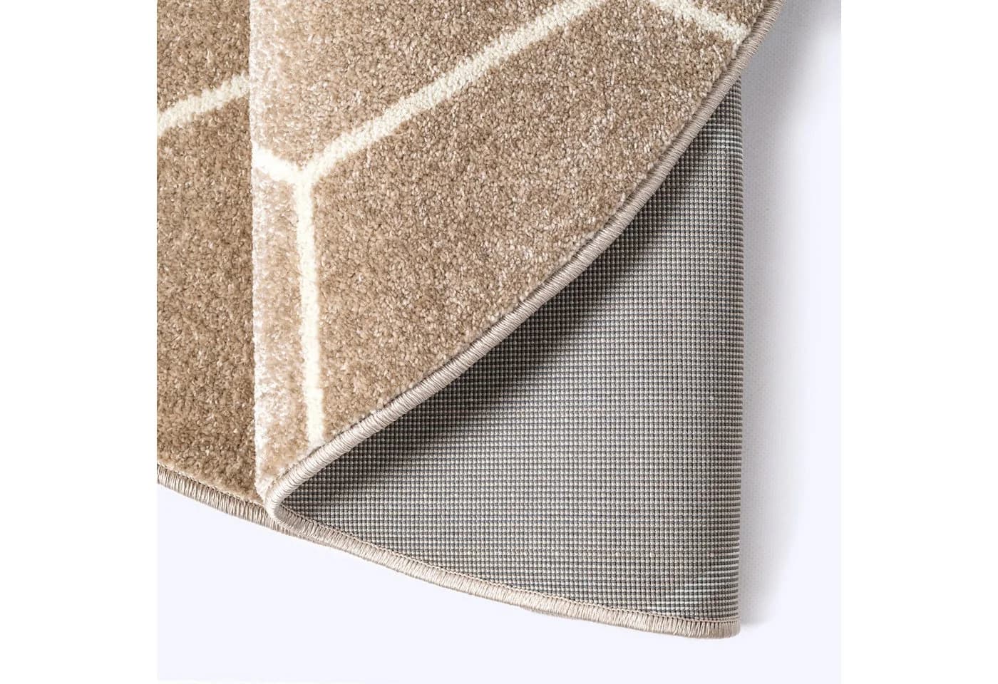 Teppich SANAT "Trellis" Beige Kurzflor Skandi Boho - Bild 5