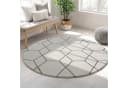 Teppich SANAT "Trellis" Creme Kurzflor Skandi Boho Bild 2