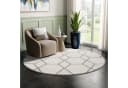 Teppich SANAT "Trellis" Creme Kurzflor Skandi Boho Bild 3