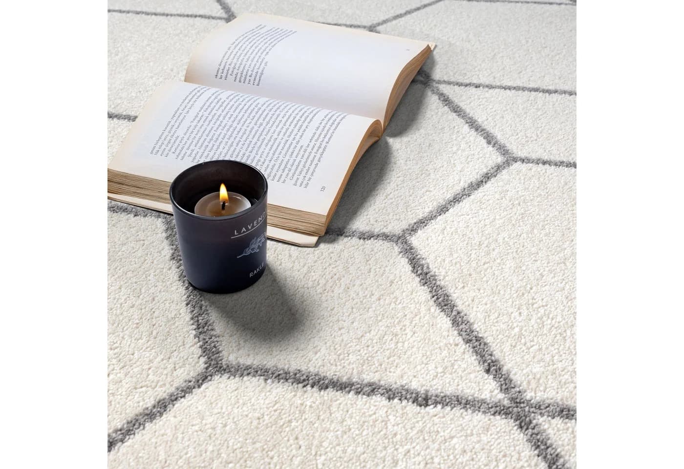 Teppich SANAT "Trellis" Creme Kurzflor Skandi Boho - Bild 4