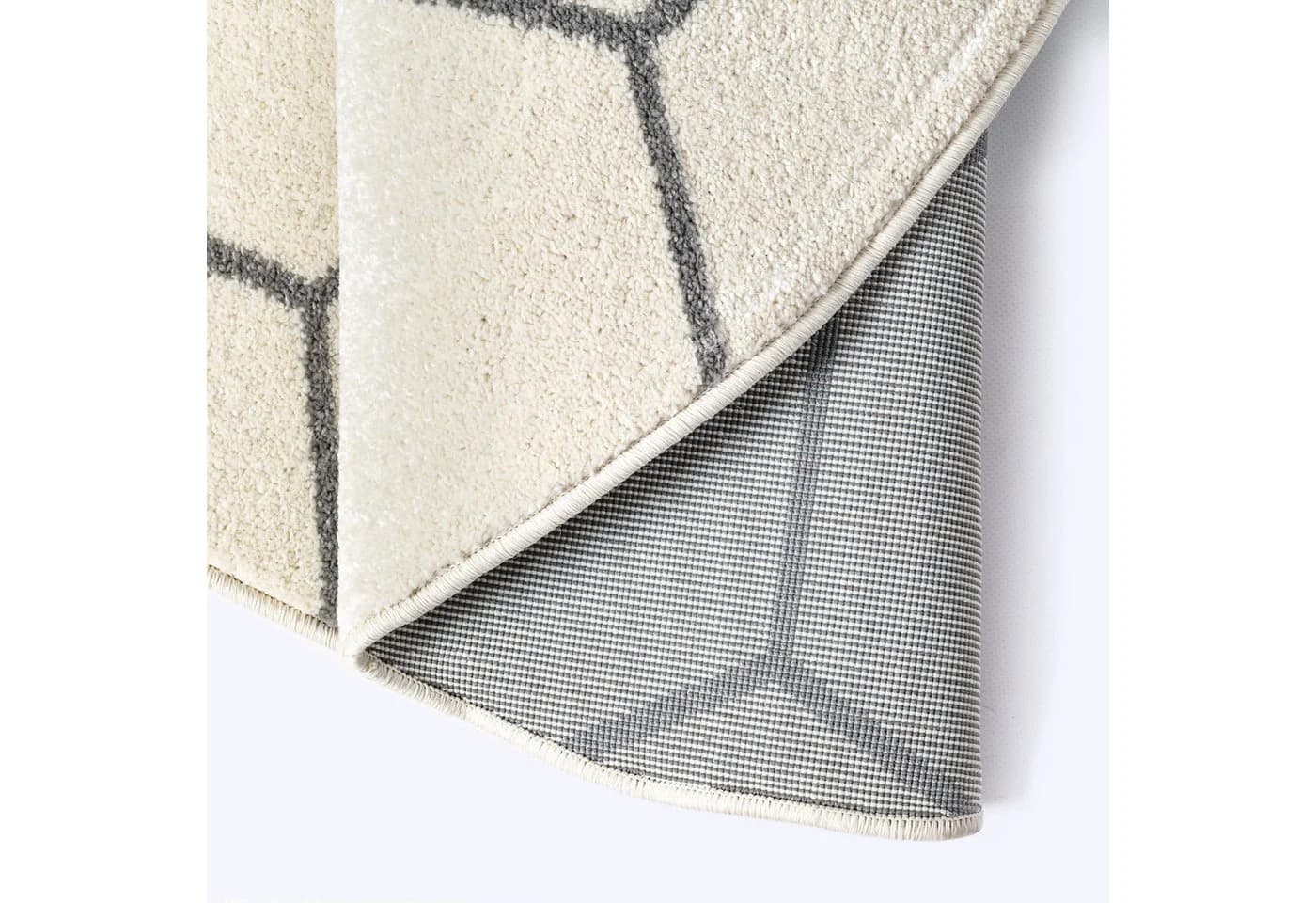 Teppich SANAT "Trellis" Creme Kurzflor Skandi Boho - Bild 5