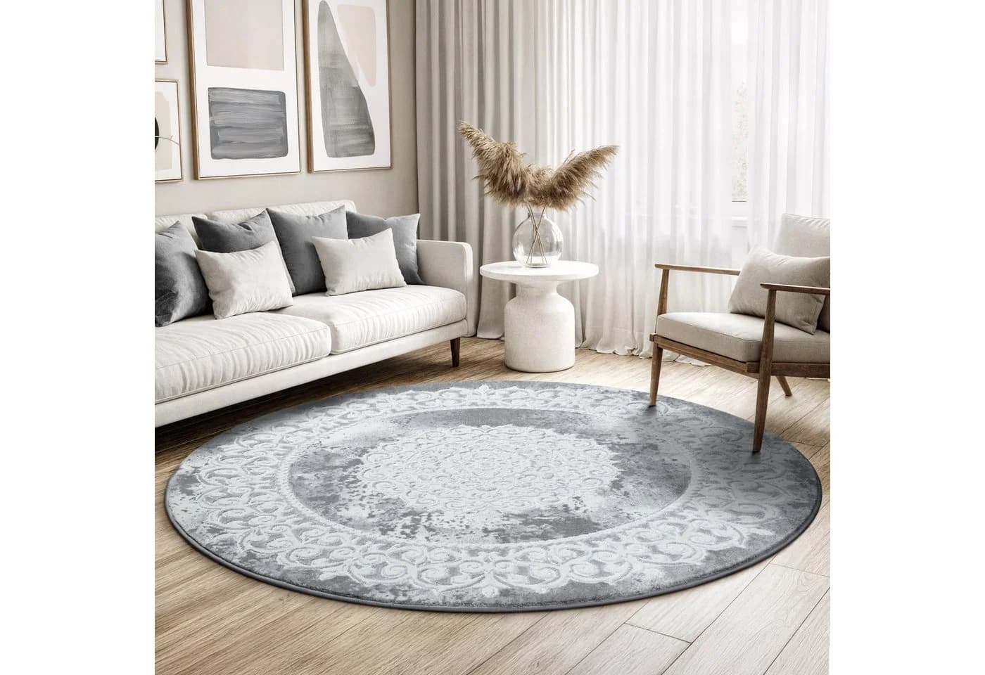 SANAT Teppich Harmony 3205 Hellgrau Kunstfaser - Bild 2