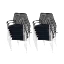 MCW 12er-Set Besucherstuhl Tucson Stapelbar Schwarz Stoff Bild 1