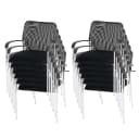 MCW 12er-Set Besucherstuhl Tucson Stapelbar Schwarz Stoff Bild 2