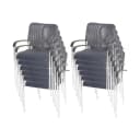 MCW 12er-Set Besucherstuhl Tucson Stapelbar Grau Stoff Bild 1