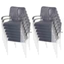 MCW 12er-Set Besucherstuhl Tucson Stapelbar Grau Stoff Bild 2