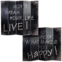 Foto-Paravent Retro Raumteiler mit Spruch MCW Bild 1