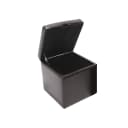 MCW Hocker Sitzwürfel mit Deckel Braun Leder Kunstleder Bild 1
