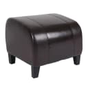 MCW Hocker Sitzwürfel Aversa Leder Kunstleder Braun Bild 2