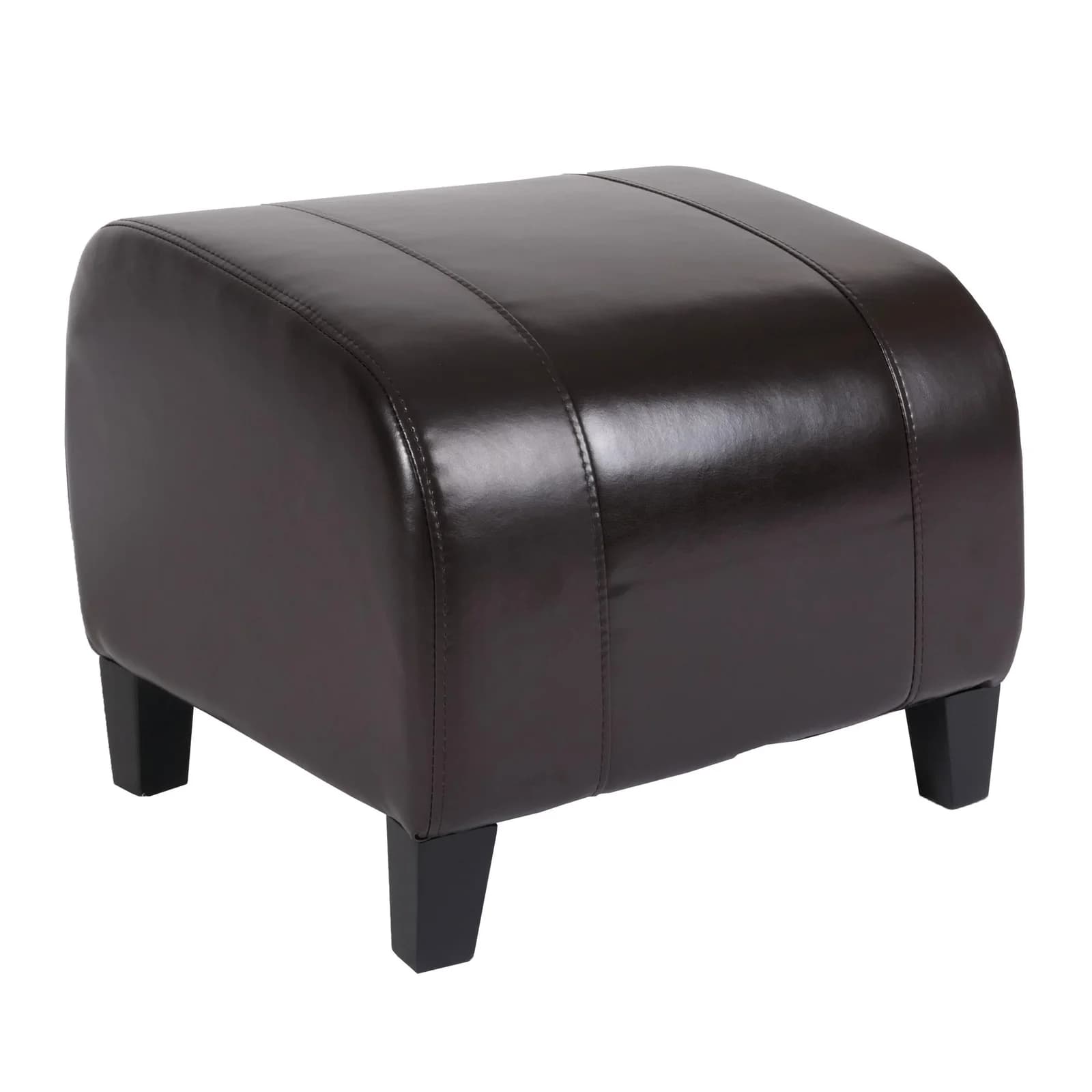 MCW Hocker Sitzwürfel Aversa Leder Kunstleder Braun - Bild 2