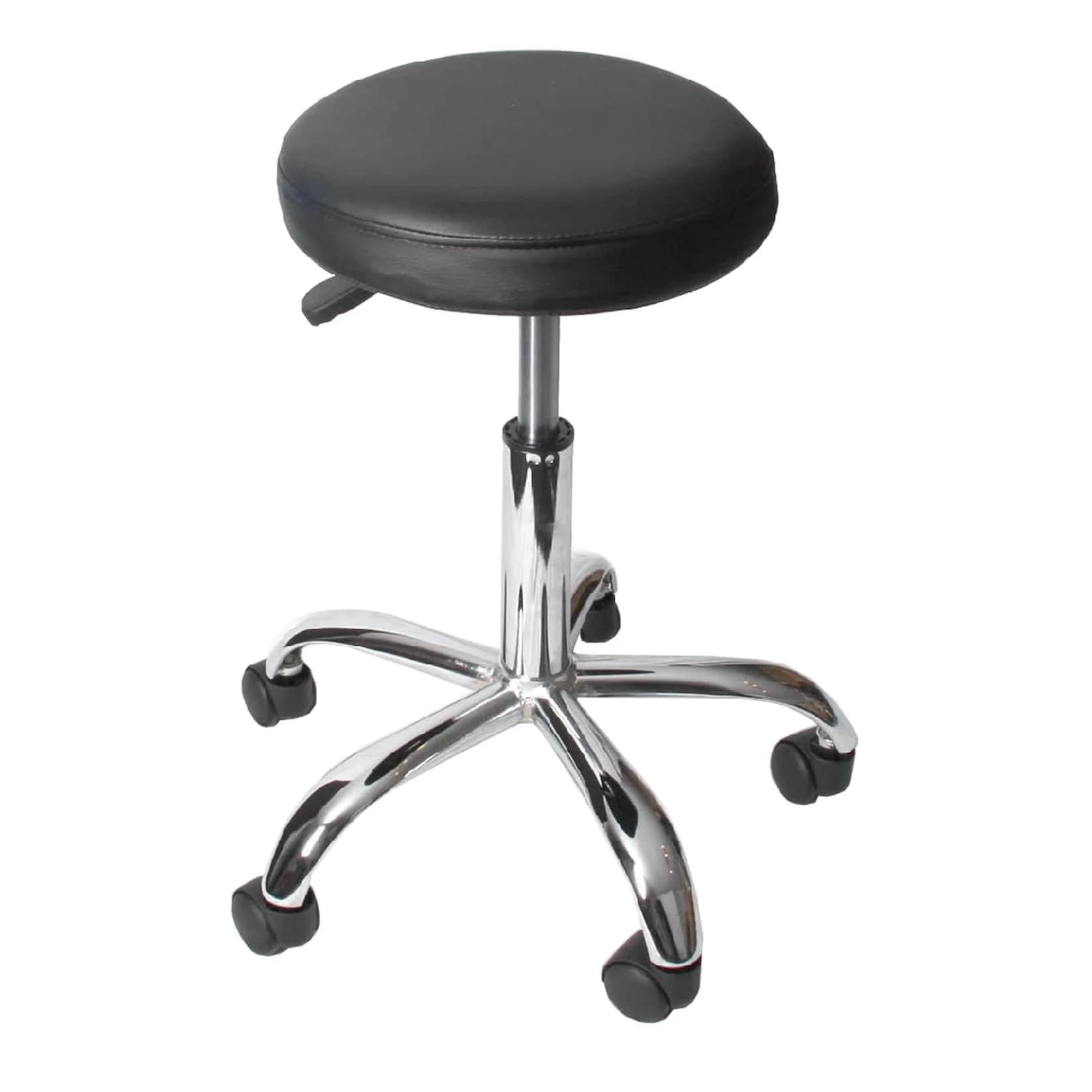 MCW Arbeitshocker MCW-E47 Schwarz mit Rollen Kunstleder