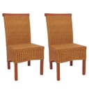 MCW 2er-Set Esszimmerstuhl Var Korbgeflecht Braun Bild 2