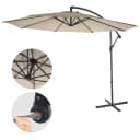 MCW Ampelschirm Terni 3m Neigbar Creme Polyester Stahl Bild 1