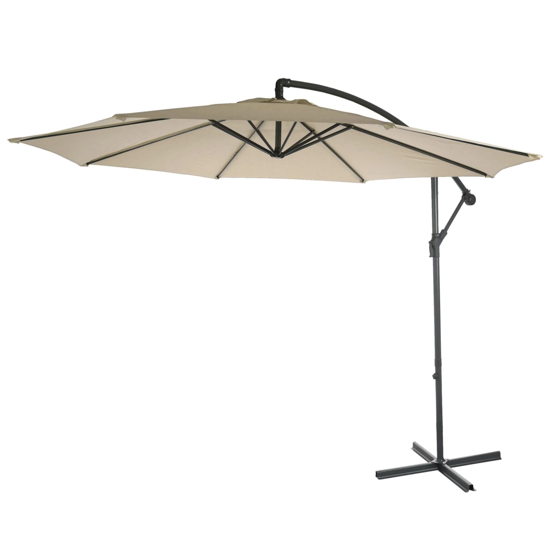 MCW Ampelschirm Terni 3m Neigbar Creme Polyester Stahl - Bild 2
