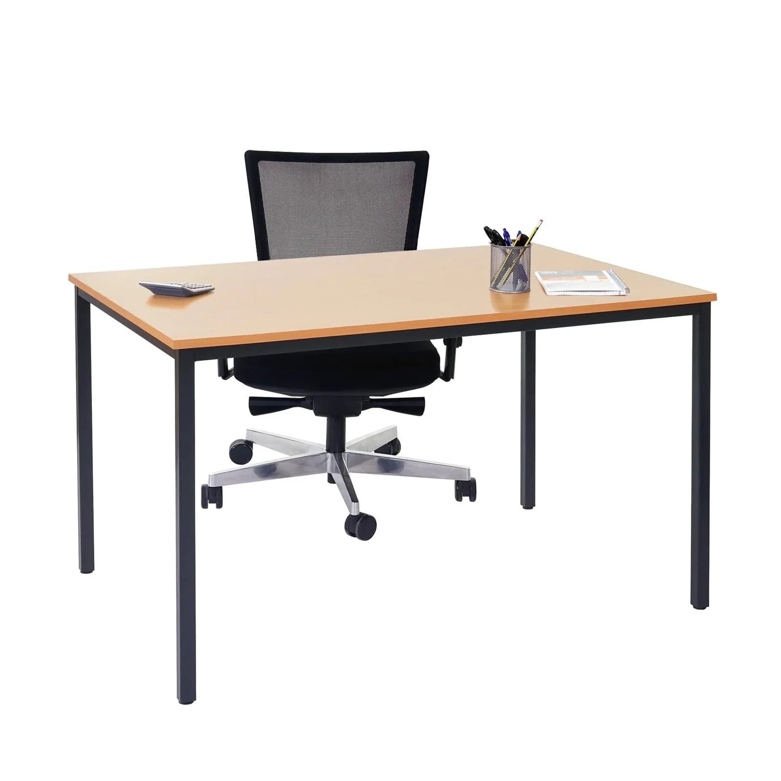 MCW Schreibtisch Petrila 120x80cm MDF Buche-Optik