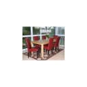 MCW 6er-Set Esszimmerstuhl Lecce II Leder Rot Dunkle Beine Bild 1