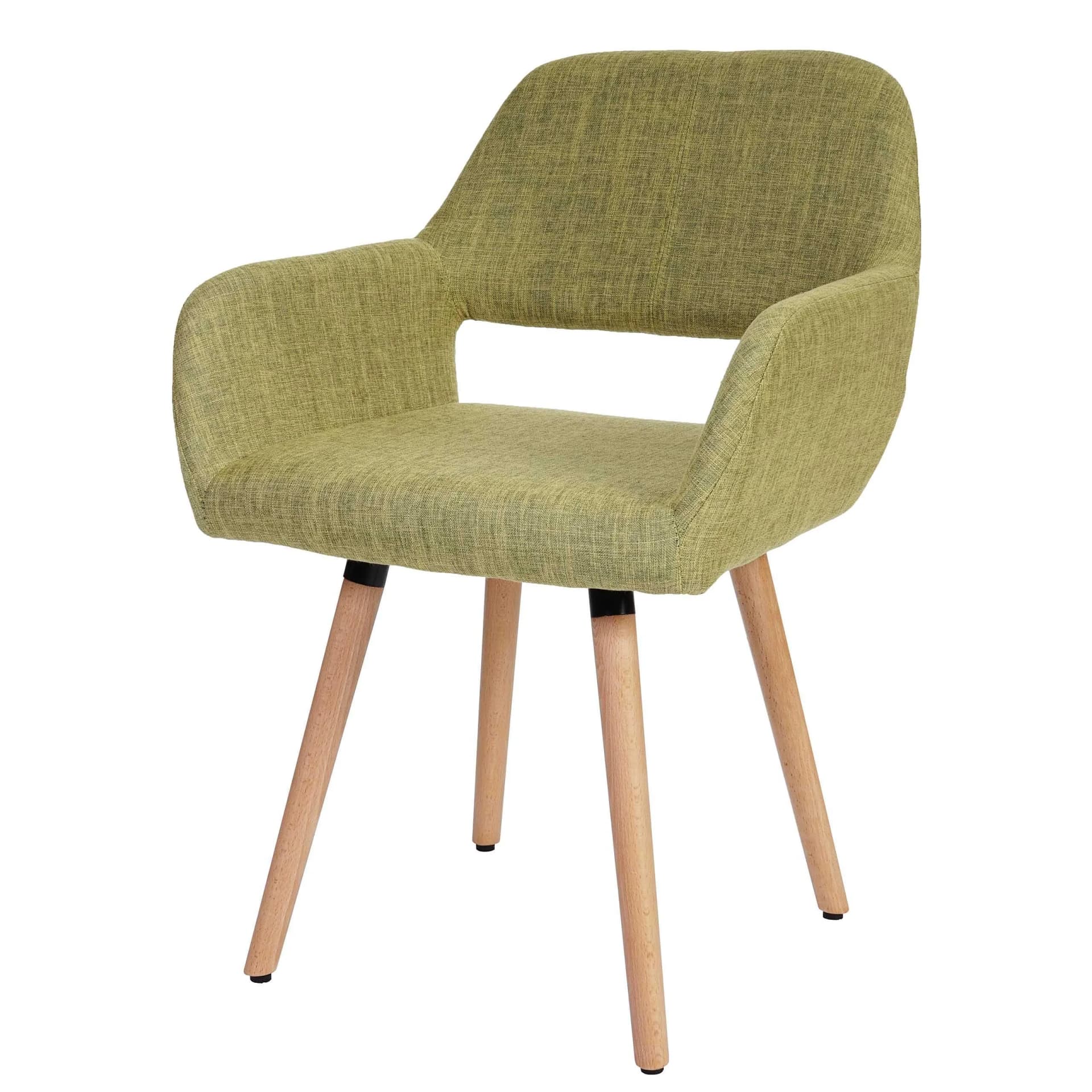Esszimmerstuhl MCW-A50 II Retro 50er Jahre Design Textil Hellgrün - Bild 2