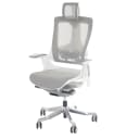 MERRYFAIR Adelaide Bürostuhl Weiß-Grau Ergonomisch Drehstuhl Bild 2
