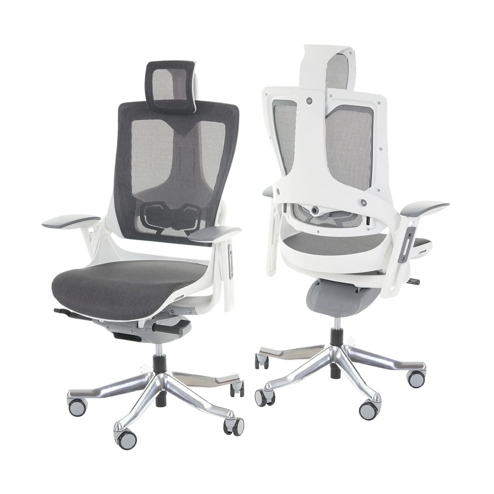 Bürostuhl MERRYFAIR Adelaide Schwarz-Grau Ergonomischer Drehstuhl