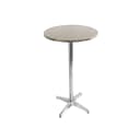MCW Alu-Stehtisch Bistrotisch Höhenverstellbar Silber Bild 1
