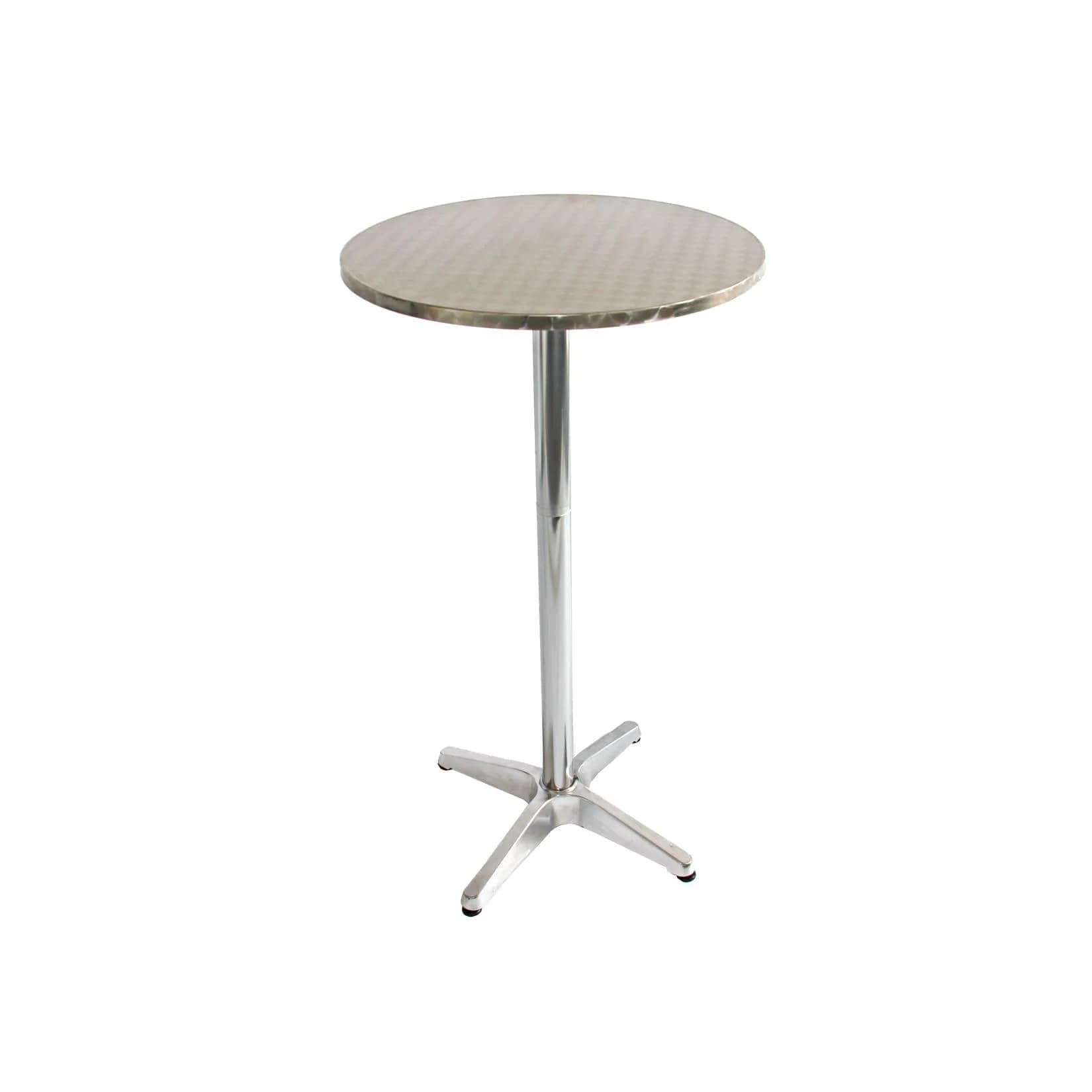 MCW Alu-Stehtisch Bistrotisch Höhenverstellbar Silber