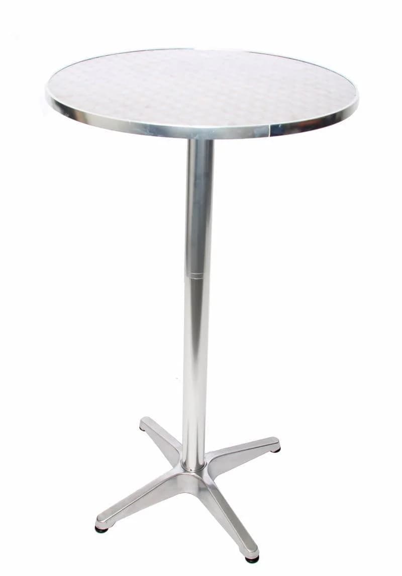 MCW Alu-Stehtisch Bistrotisch Höhenverstellbar Silber - Bild 2