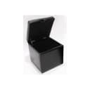 Hocker Sitzwürfel Aufbewahrungsbox Carrara Leder Kunstleder Schwarz Bild 1