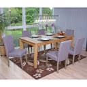 MCW 6er-Set Esszimmerstuhl Littau Grau Textil Eiche-Optik Bild 1