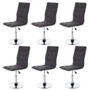 MCW 6er-Set Esszimmerstuhl MCW-C41 hellgrau Stoff Drehbar Bild 2
