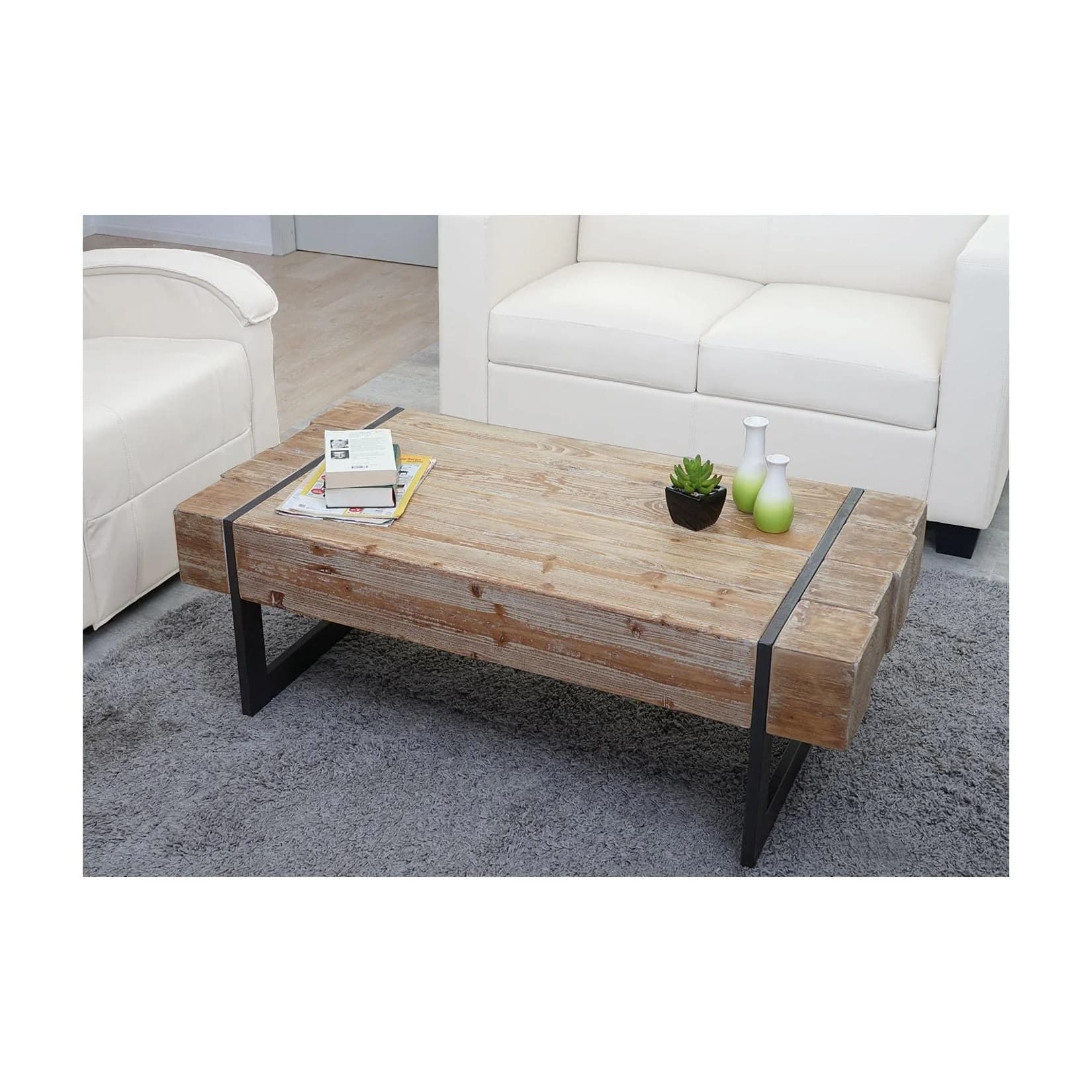 MCW Couchtisch MCW-A15a Rustikal Tanne Holz Naturfarben