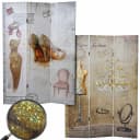 Foto-Paravent Retro Raumteiler Glitzer MVG-zertifiziert 180x120cm Bild 1