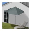 MCW Sonnenschirm halbrund Lorca Anthrazit UV 50+ Balkonschirm Bild 1