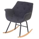 MCW Schaukelstuhl Vaasa T820 Schwingsessel Relaxsessel Textil Grau Bild 2