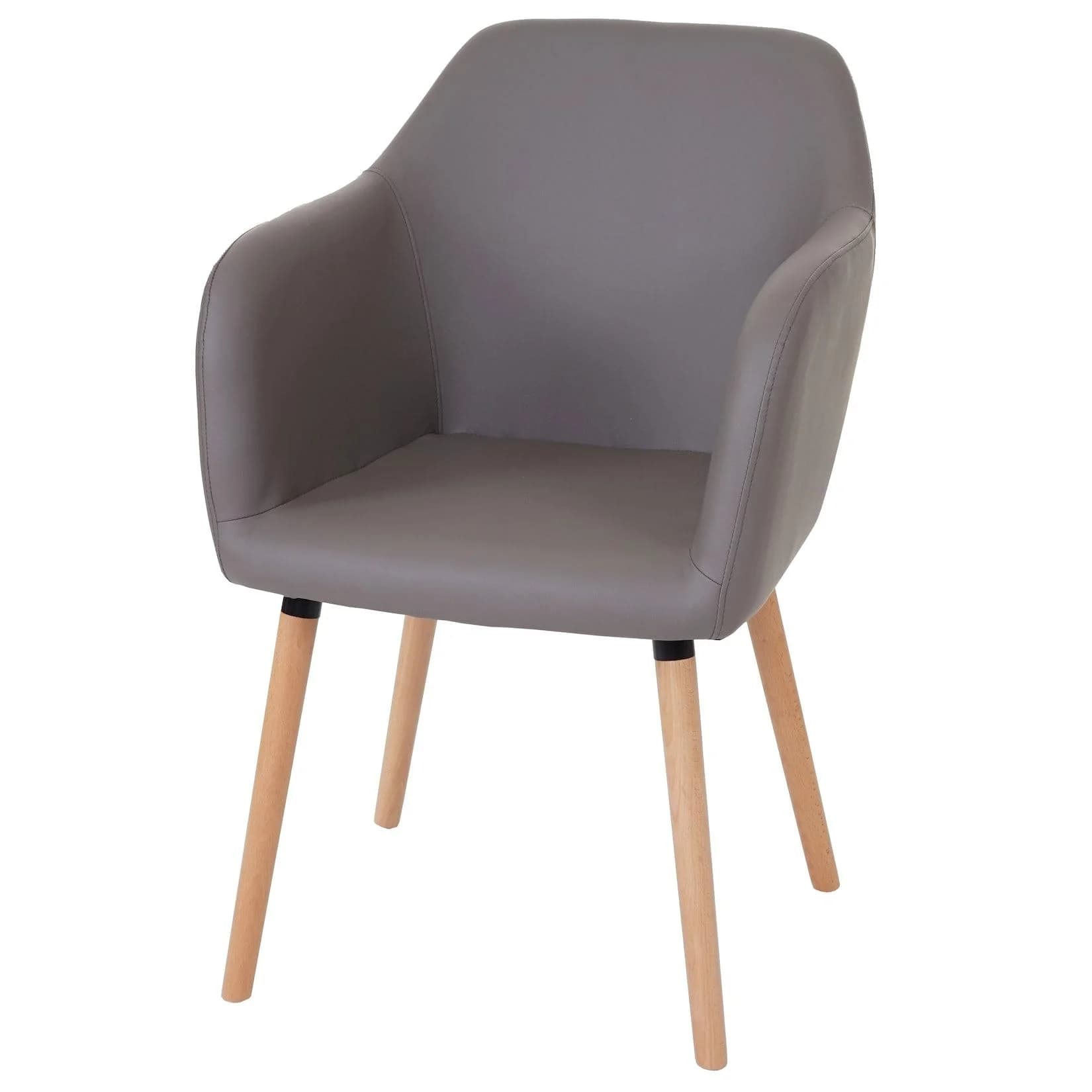 MCW Esszimmerstuhl Vaasa T381 Retro 50er Jahre Kunstleder Grau